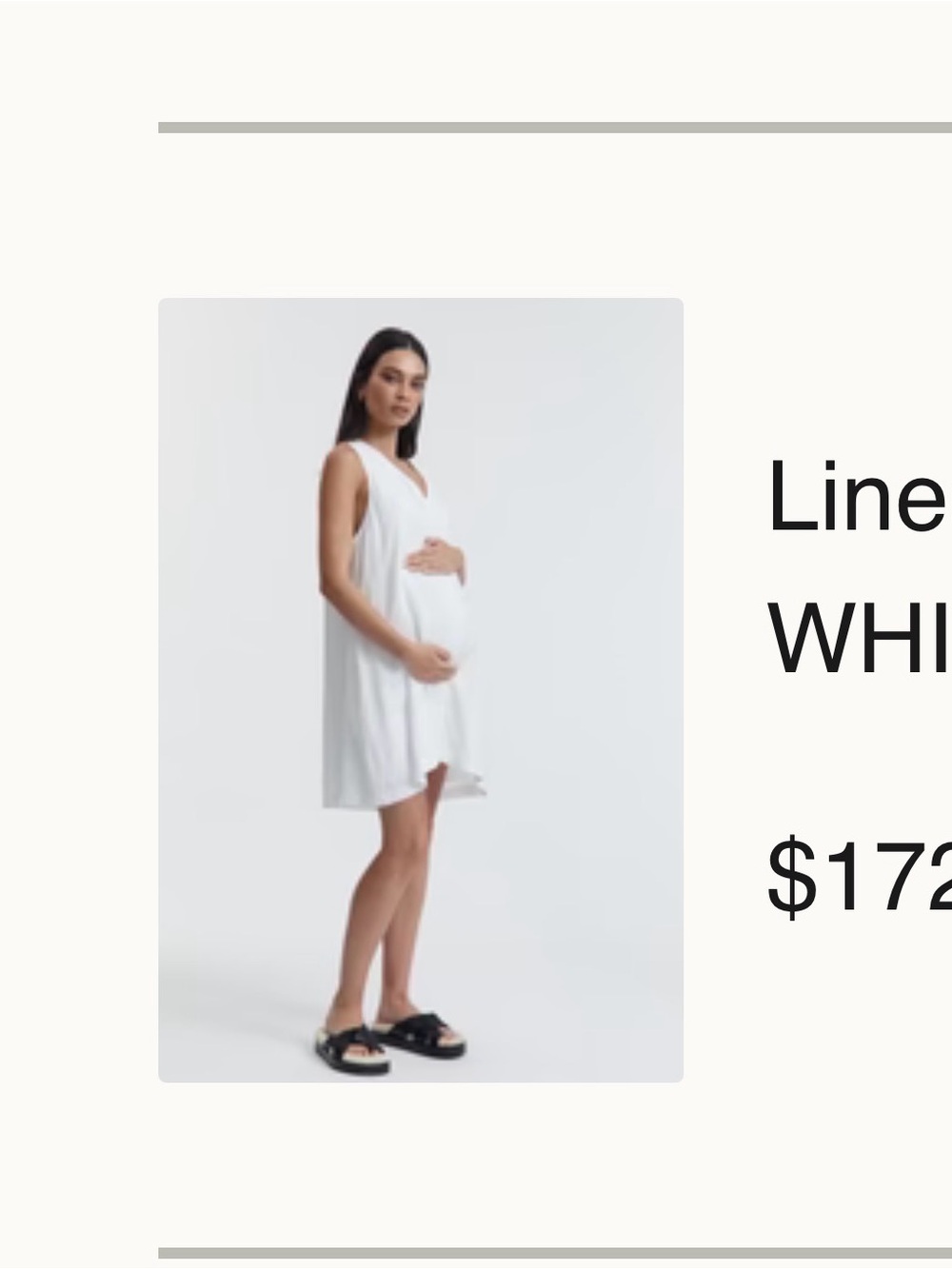 Legoe Heritage Sleeveless White Dress Maternity/Nursing